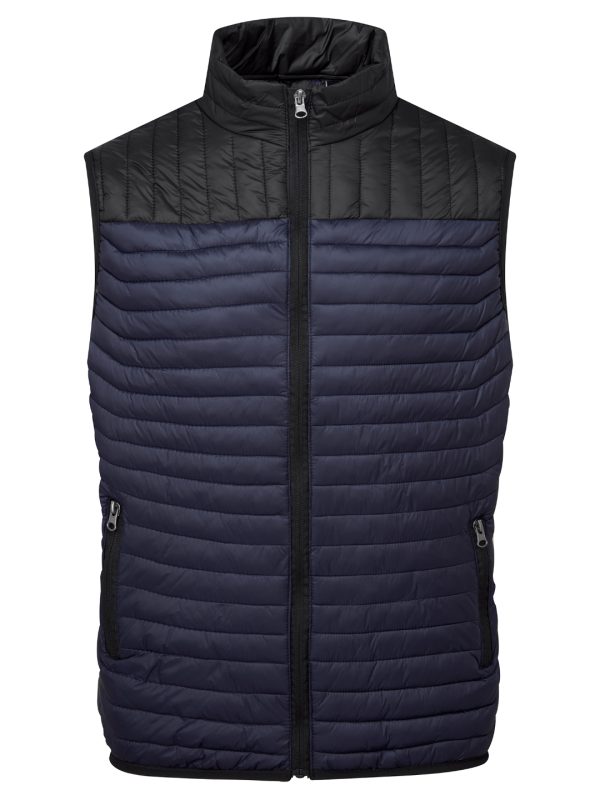 Navy/Black Domain two-tone gilet