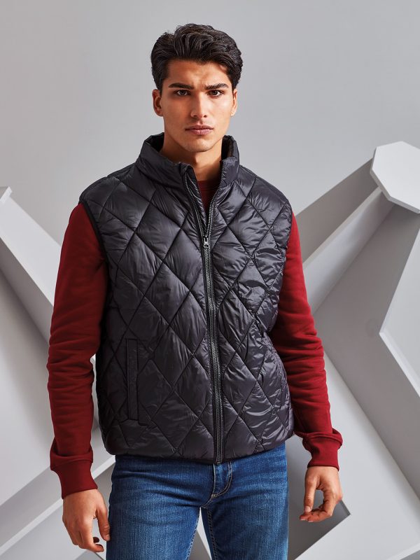 Diamond pane padded gilet