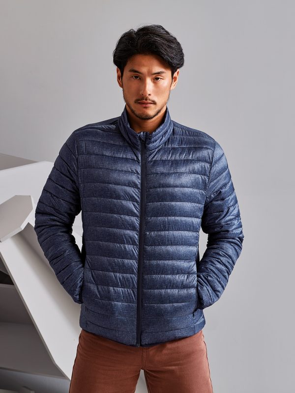 Melange padded jacket