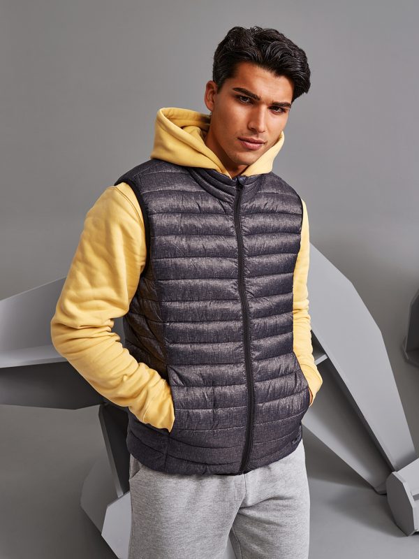 Melange padded gilet