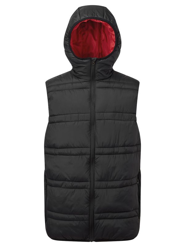 Black/Red Latitude hooded bodywarmer