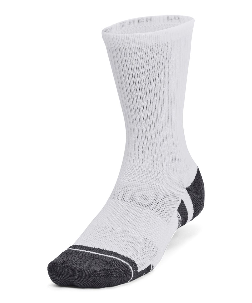 White UA Performance tech 3-pack crew socks