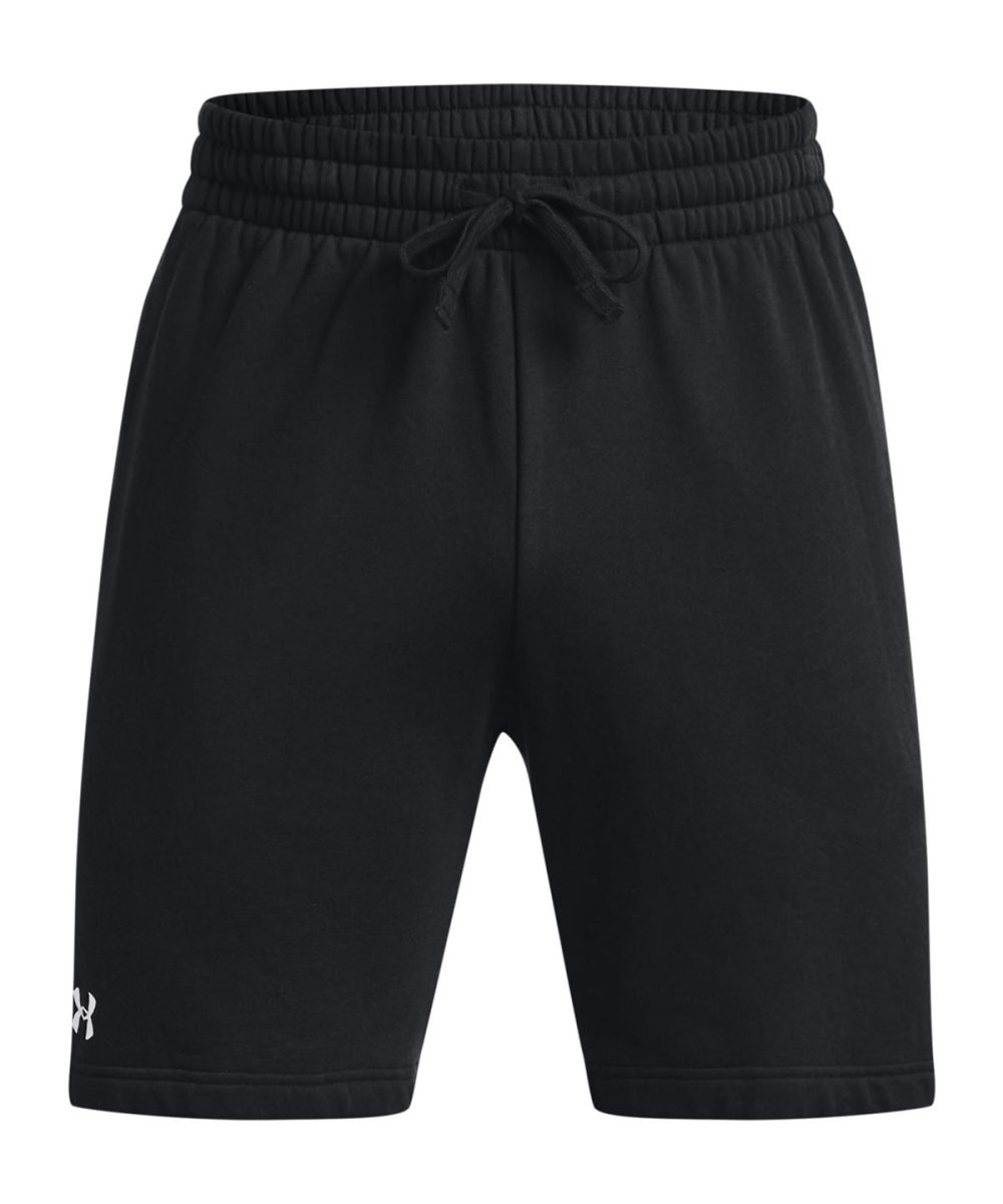 Black/White UA Rival fleece shorts