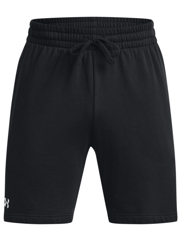 Black/White UA Rival fleece shorts