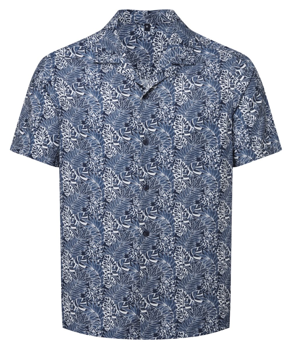 White/Navy Leaf Men's shirt