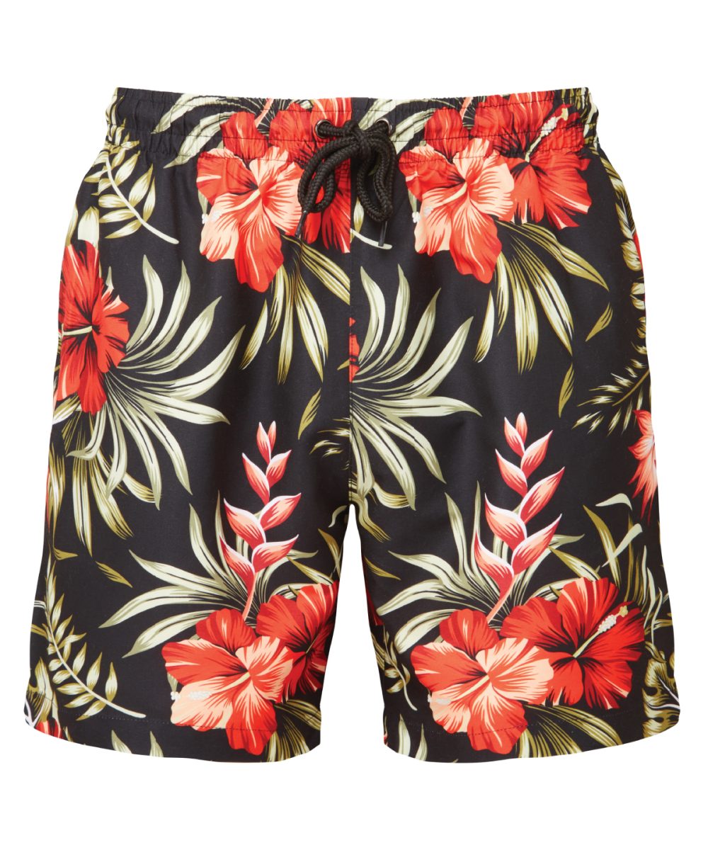 Black/Red Men's swim shorts