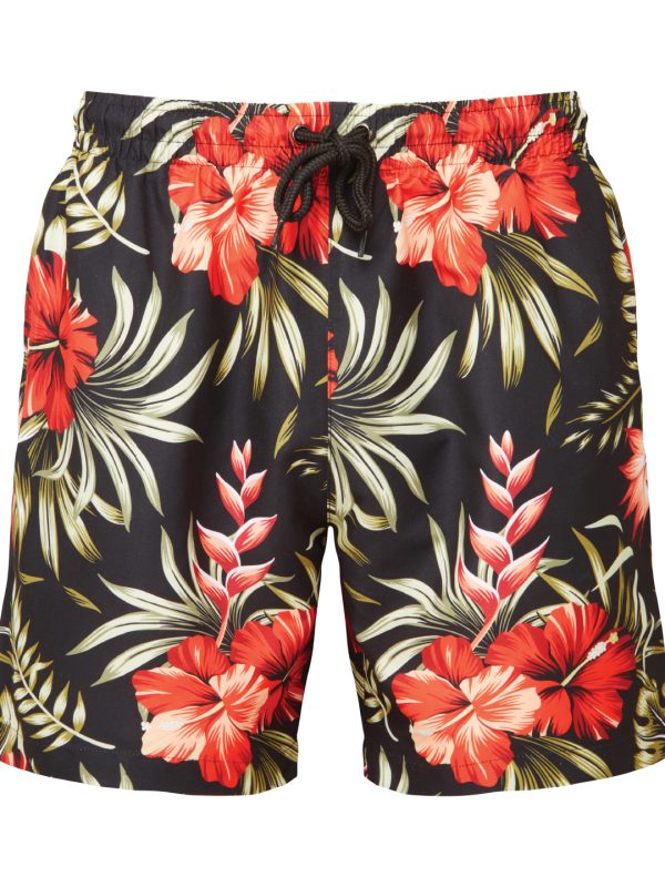 Black/Red Men's swim shorts