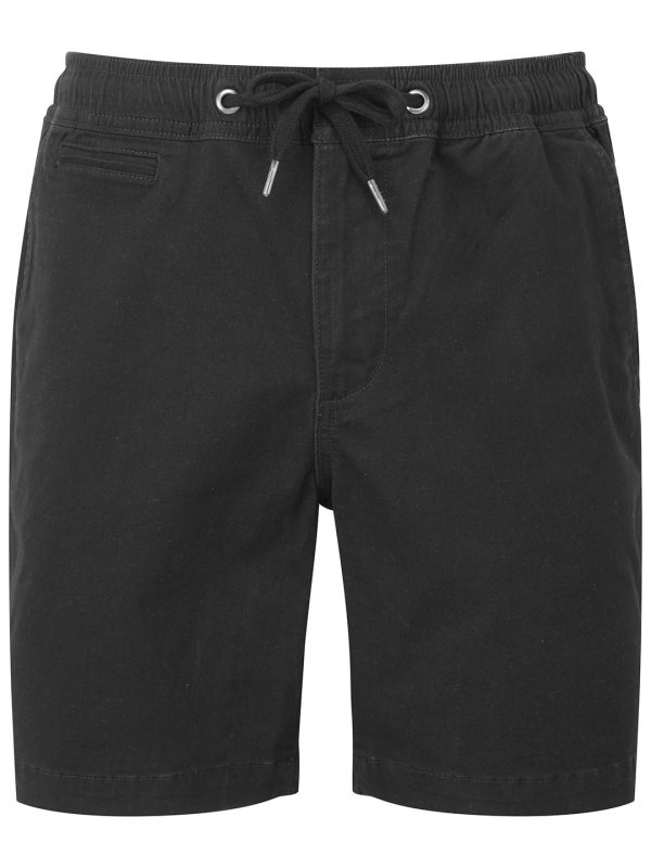 Black Men’s drawstring chino shorts