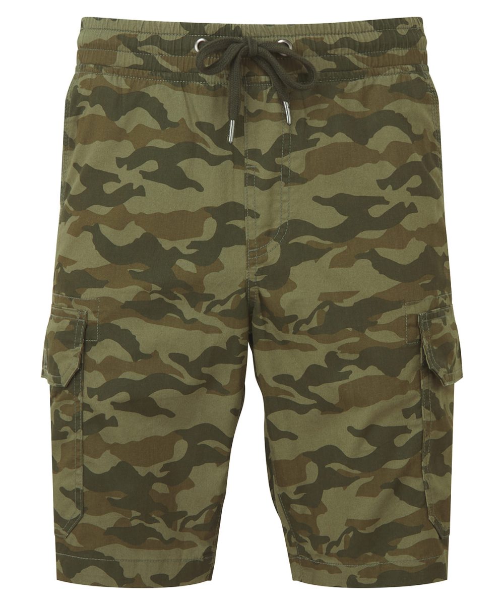 Green Men’s camo cargo utility shorts