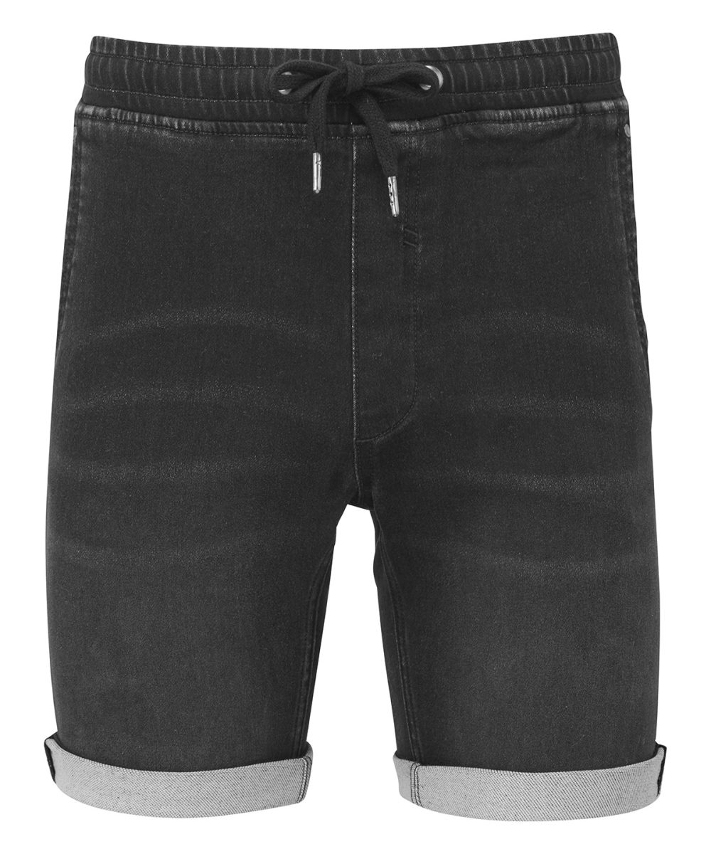 Black Men’s denim drawstring shorts