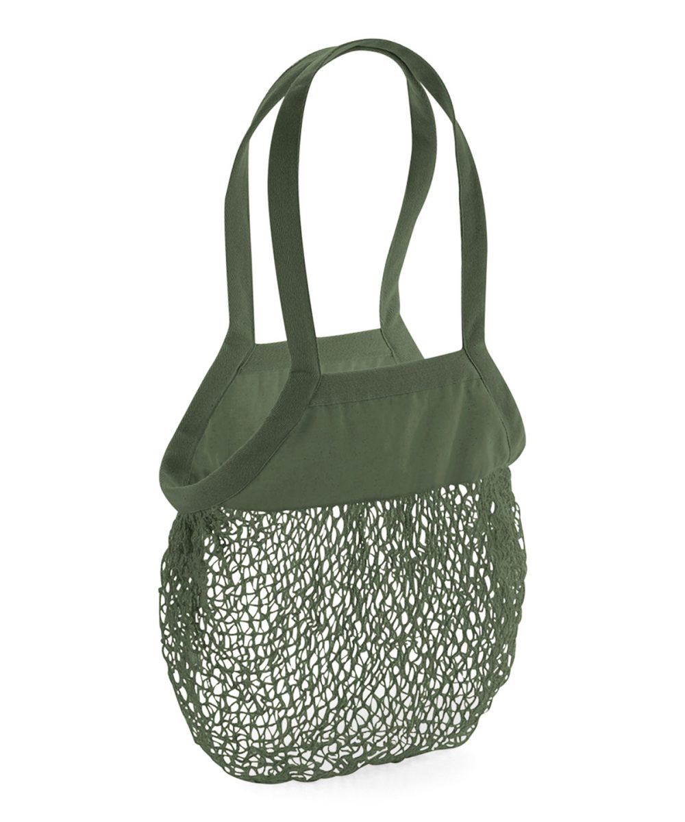 Olive Green Organic cotton mesh grocery bag