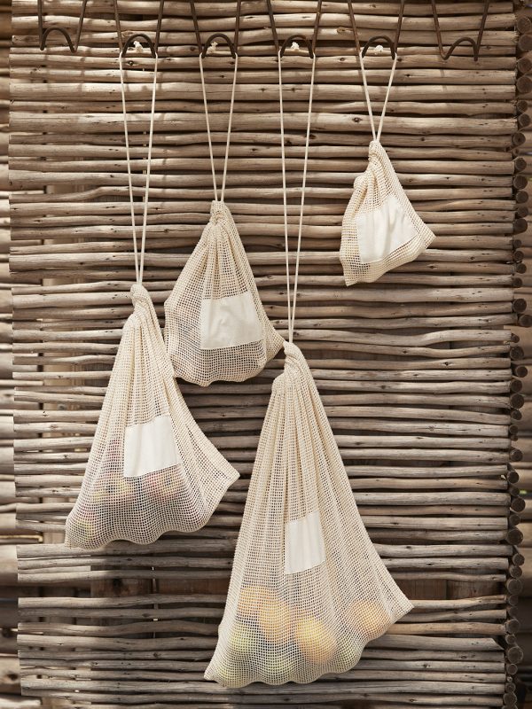 Organic cotton mesh sacks