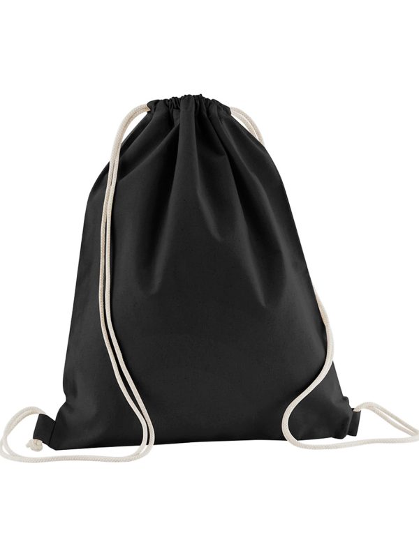 Black Organic cotton InCo. gym sac