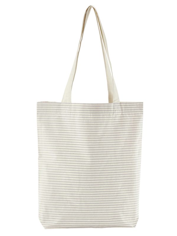 Striped organic cotton tote