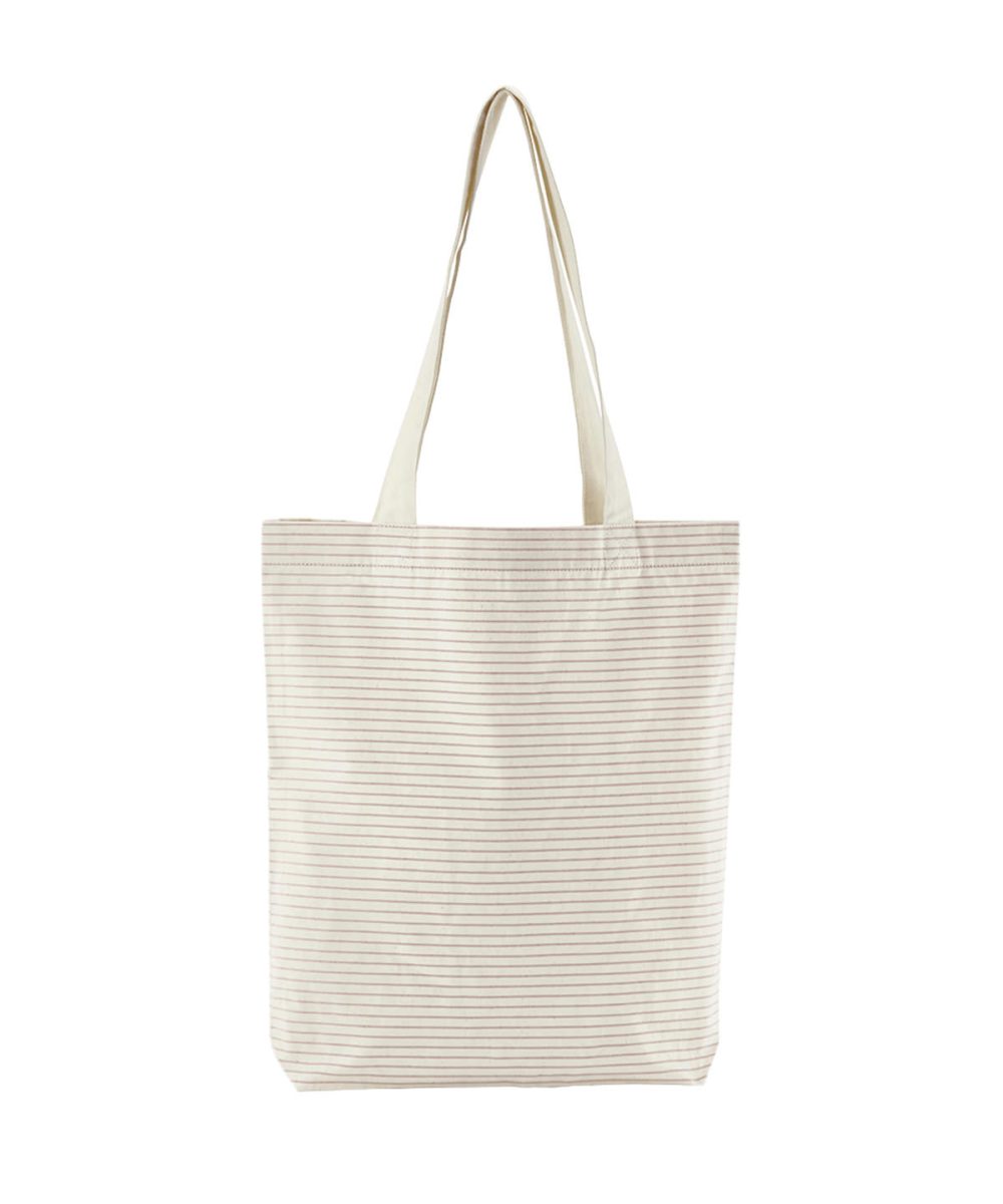 Red/Stripe Striped organic cotton tote