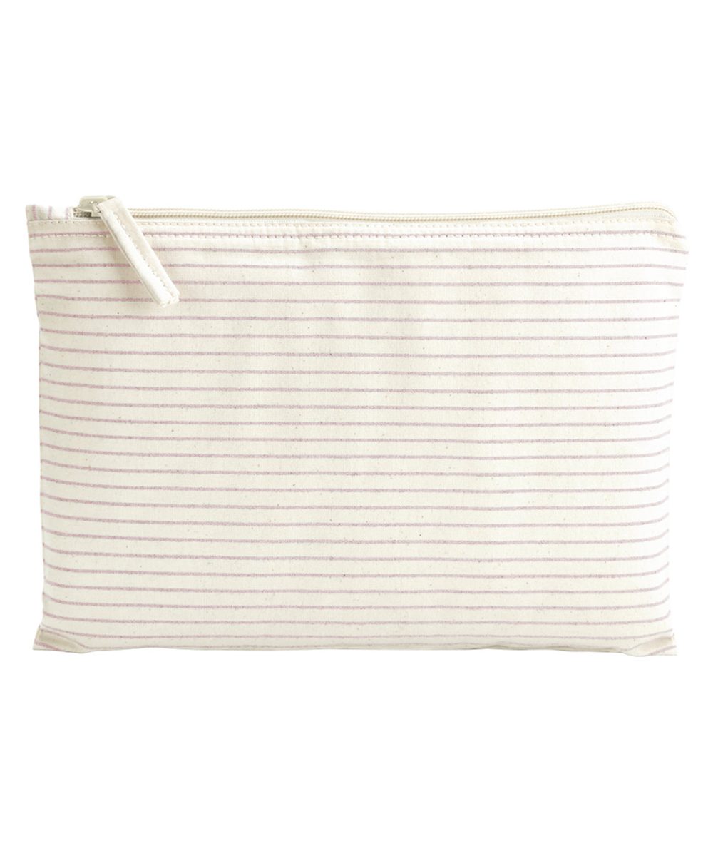 Red/Stripe Striped organic accessory pouch