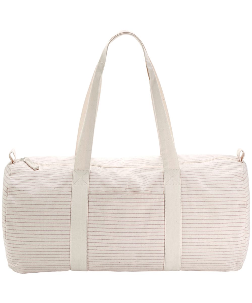 Red/Stripe Striped organic cotton barrel bag