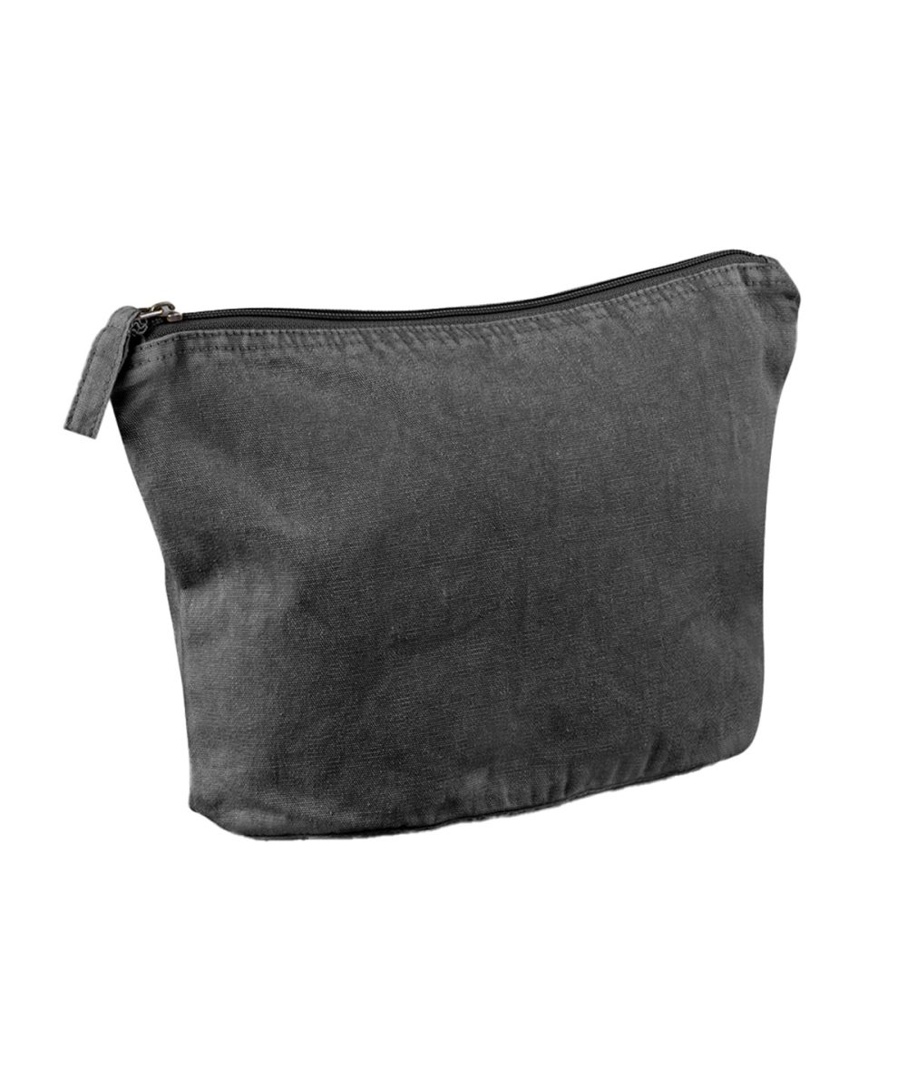 Vintage Black Garment-dyed accessory bag