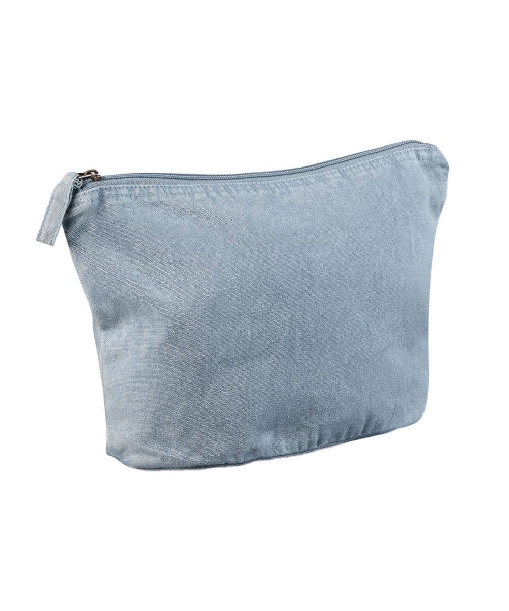 Vintage Light Blue Garment-dyed accessory bag