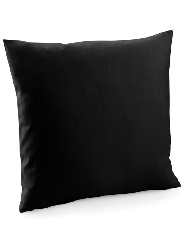 Black Fairtrade cotton canvas cushion cover