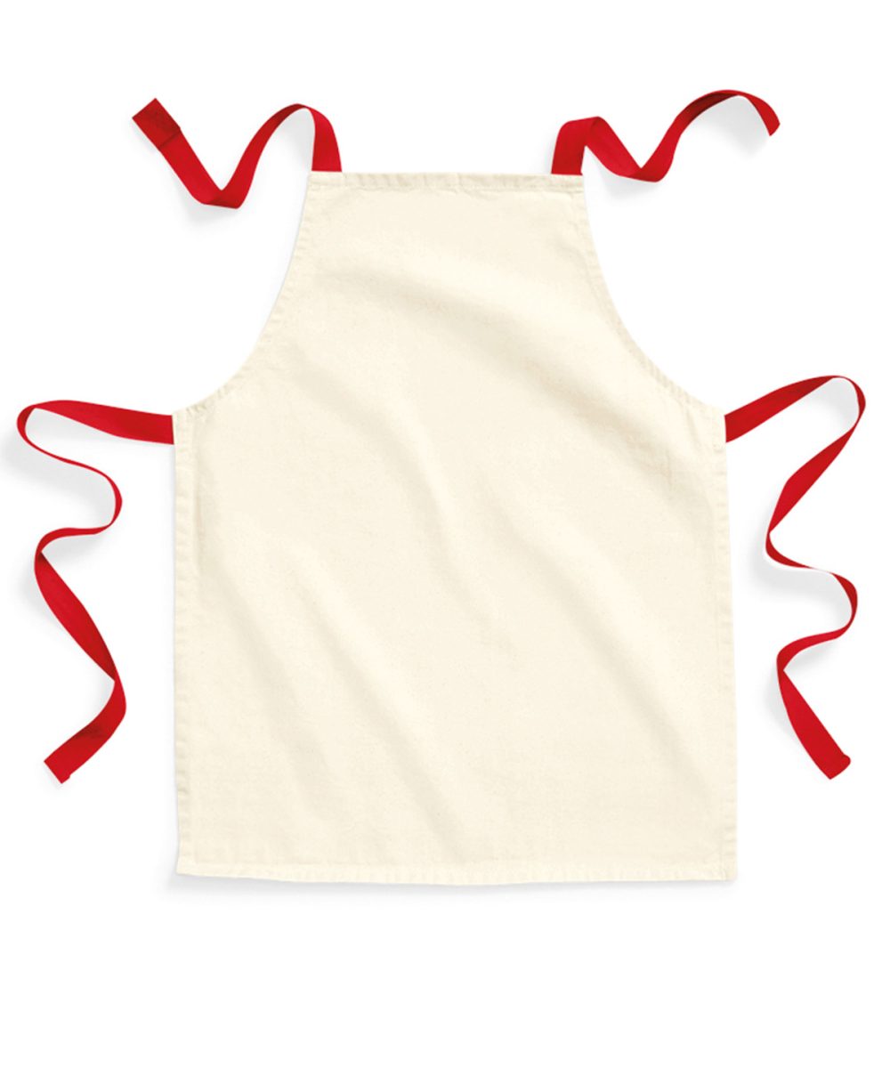 Natural/Classic Red Fairtrade cotton junior craft apron