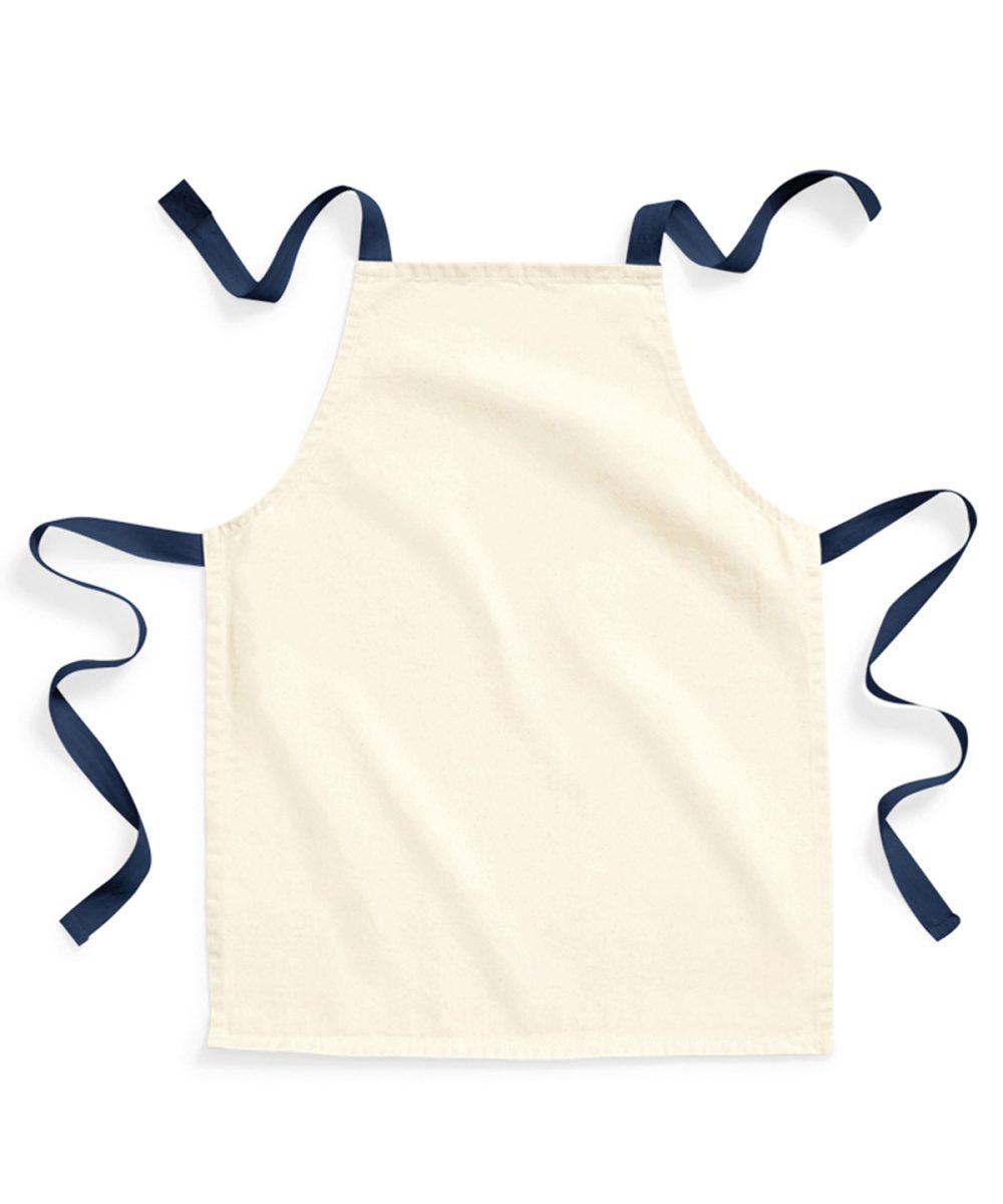 Natural/French Navy Fairtrade cotton junior craft apron