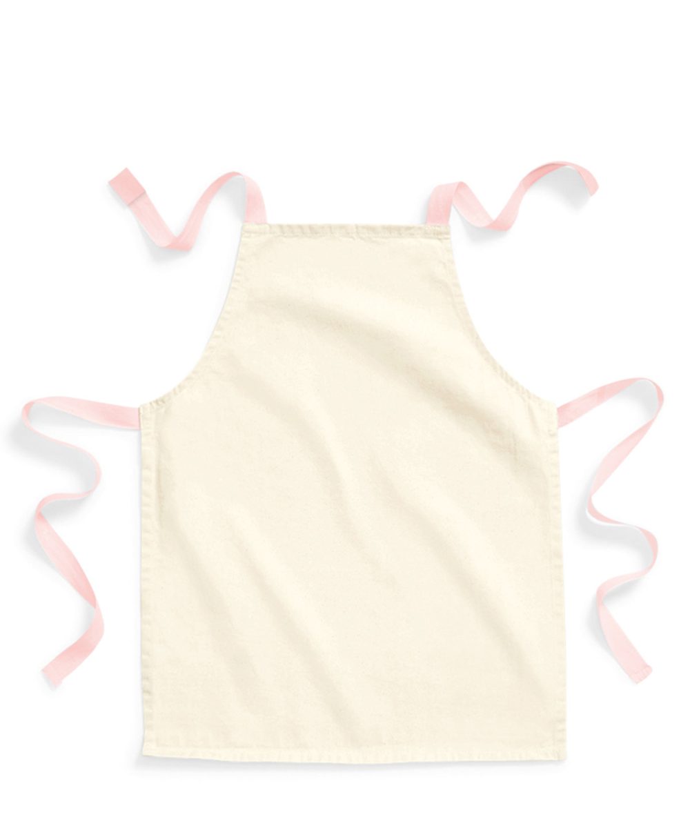 Natural/Pastel Pink Fairtrade cotton junior craft apron