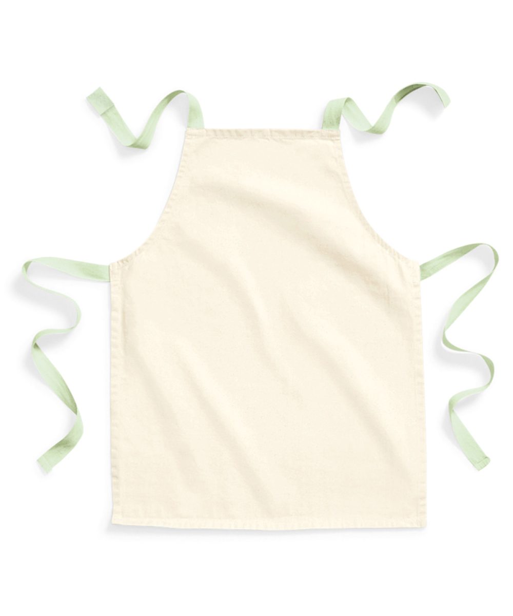 Natural/Pistachio Fairtrade cotton junior craft apron