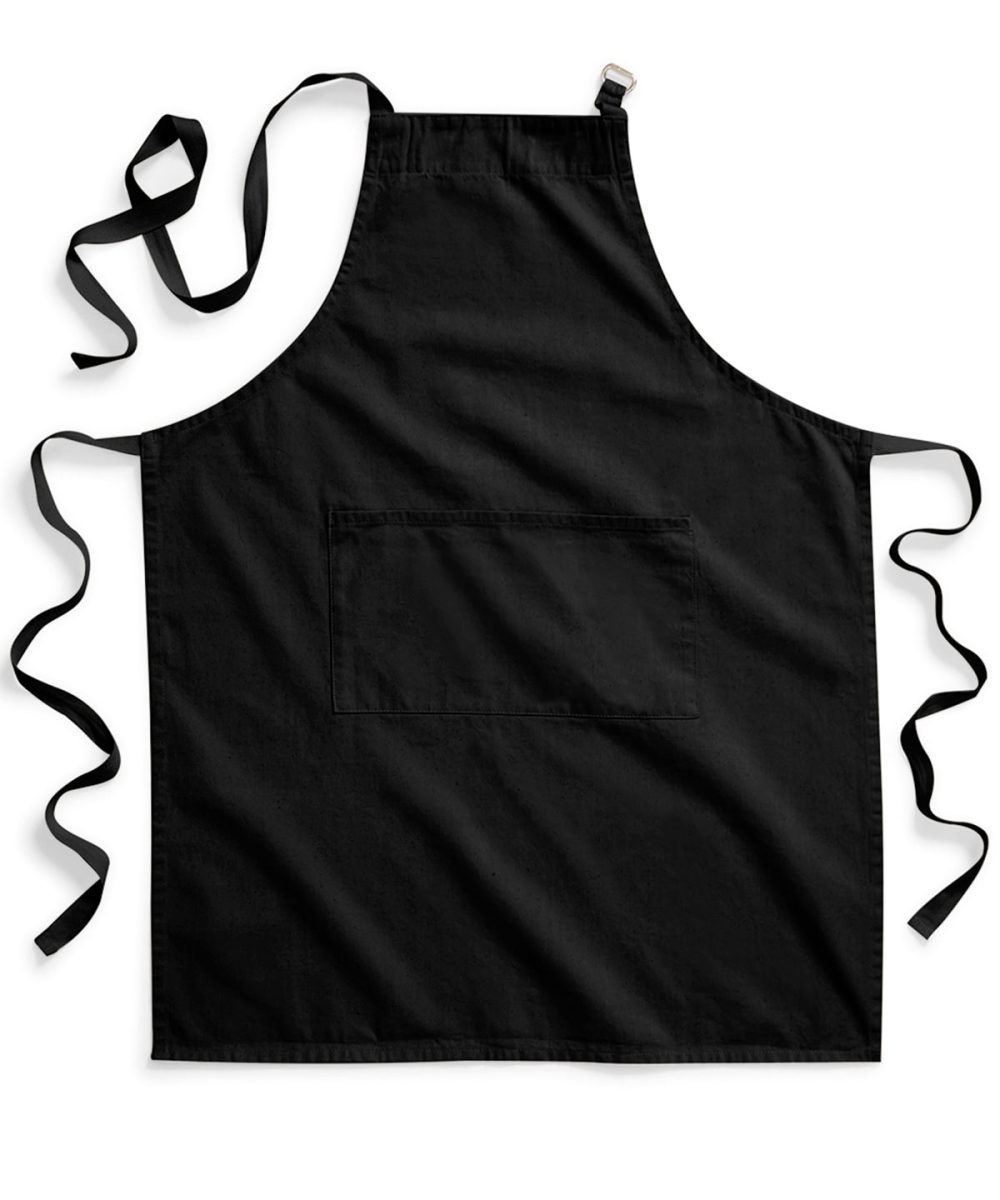 Black Fairtrade cotton adult craft apron