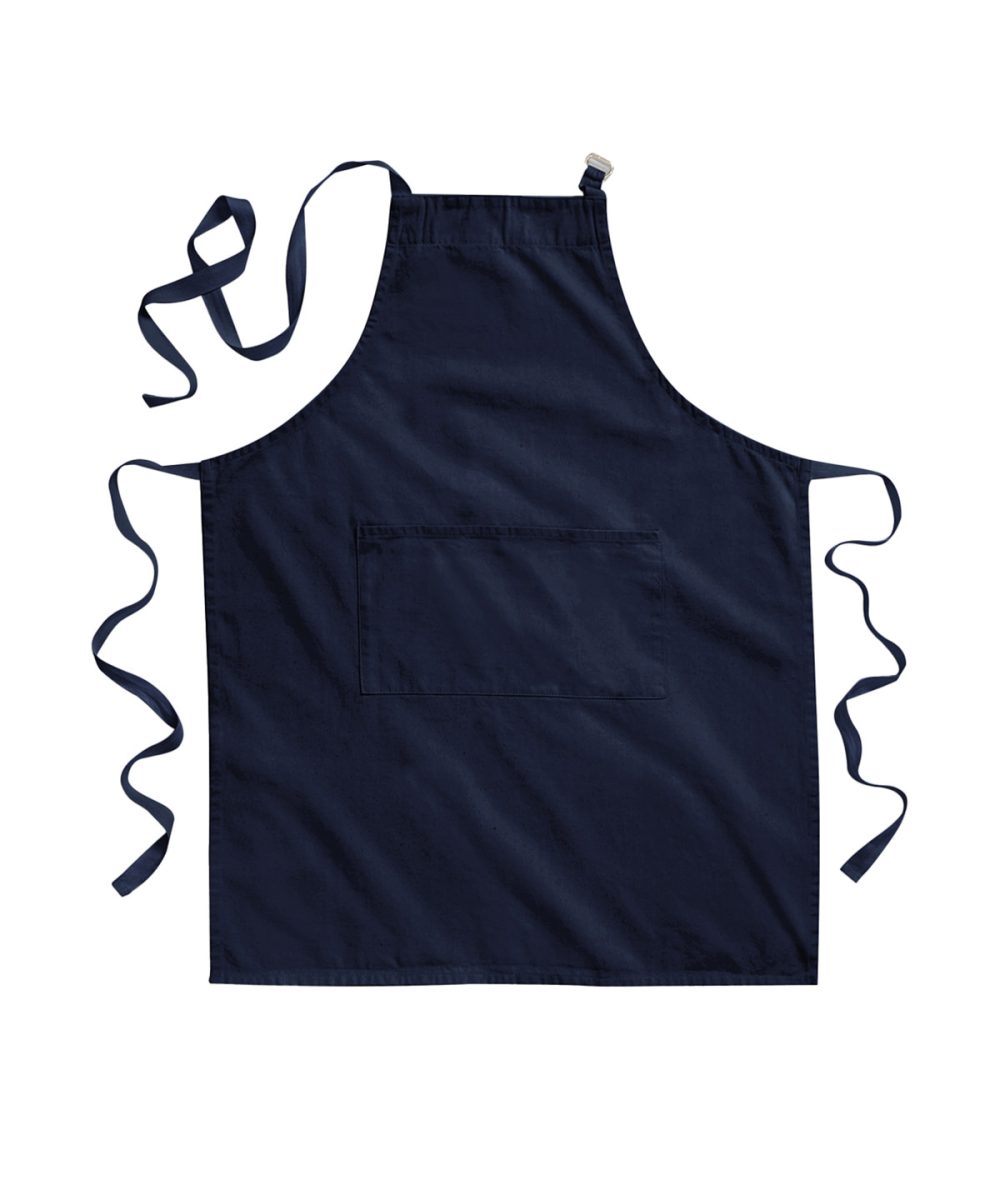 French Navy Fairtrade cotton adult craft apron