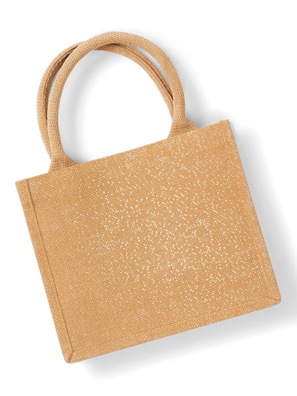 Shimmer jute mini gift bag