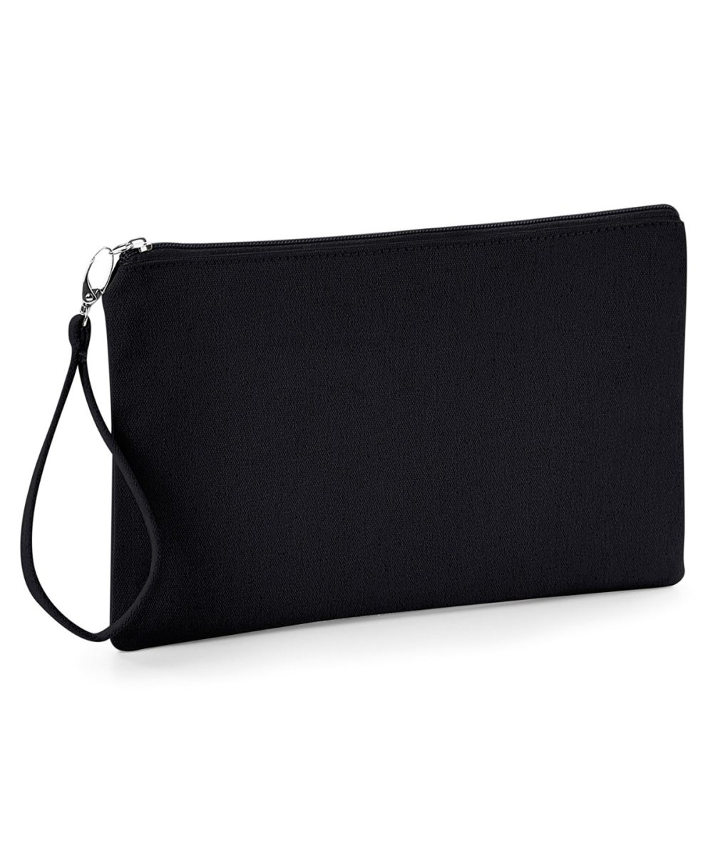 Canvas wristlet pouch