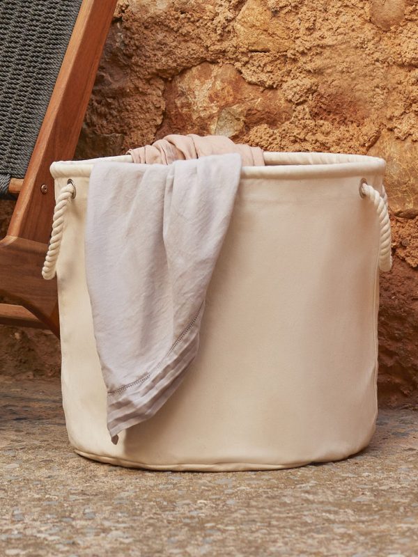 Heavy canvas storage trug