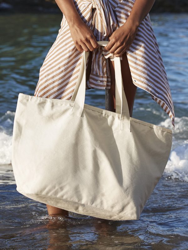 Oversized heavy duty canvas tote bag