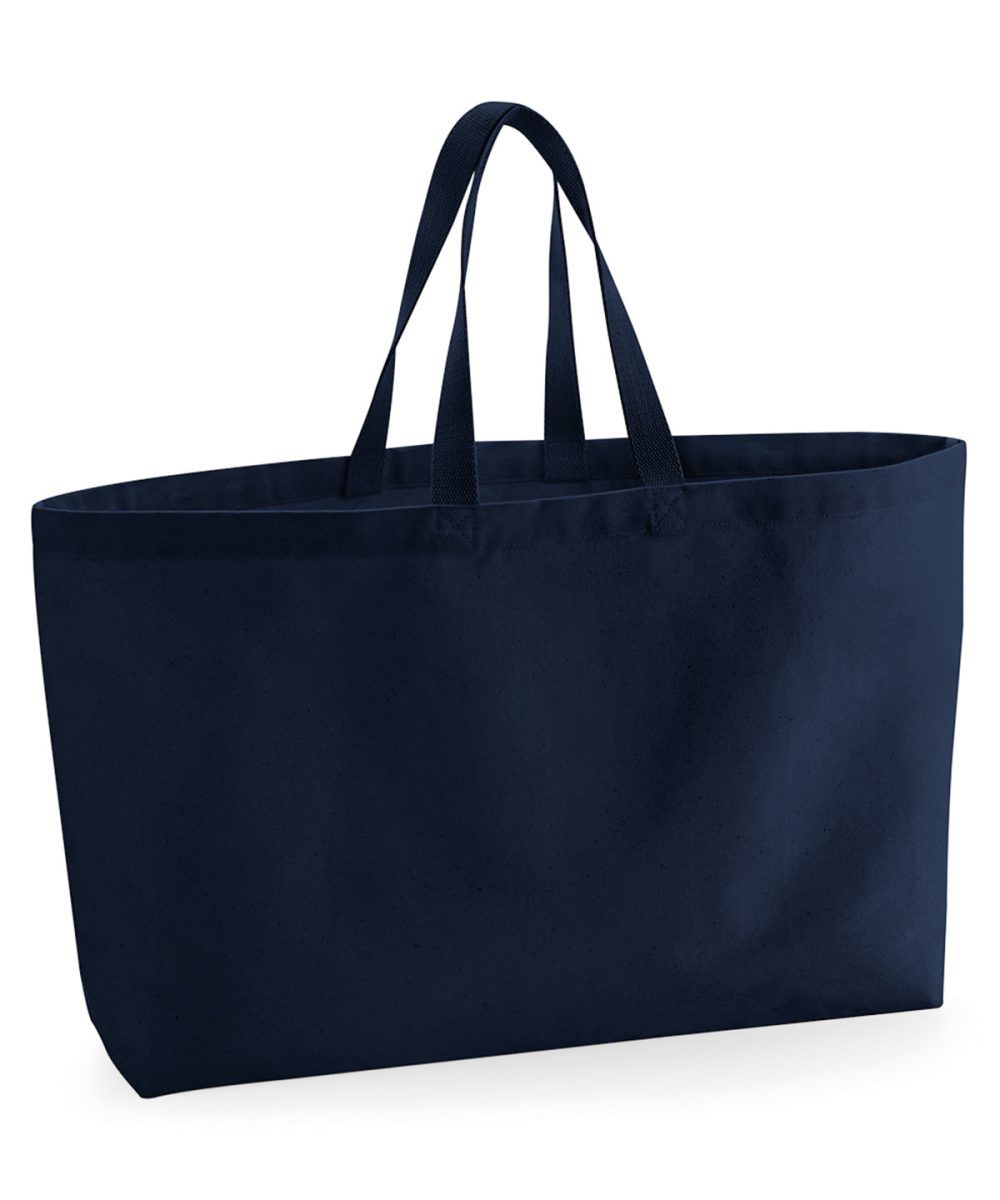 French Navy Oversized canvas tote bag