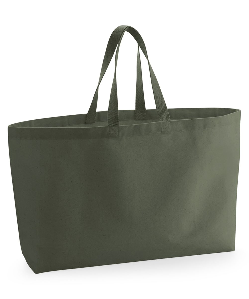 Olive Green Oversized canvas tote bag