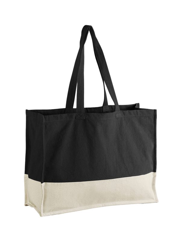 Black/Natural EarthAware® organic contrast shopper