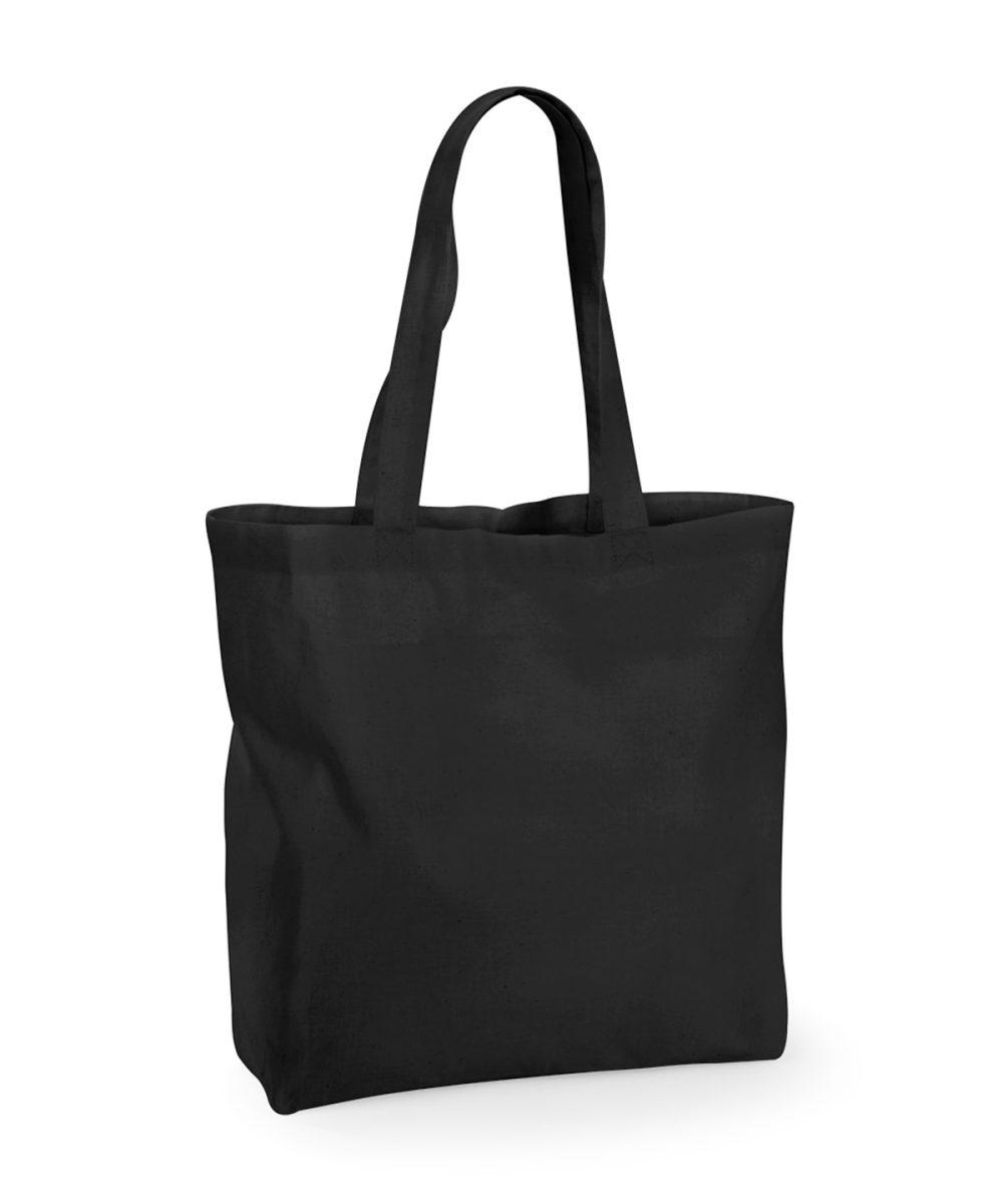 Black Recycled cotton maxi tote