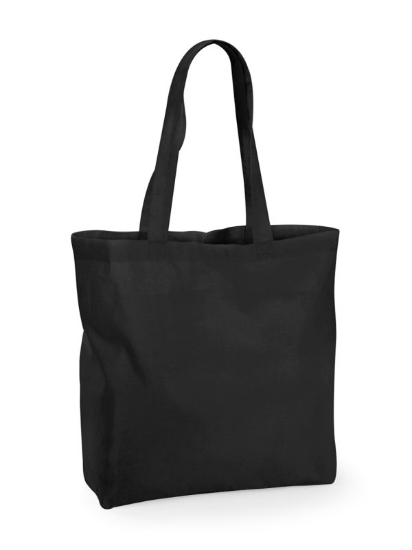 Black Recycled cotton maxi tote