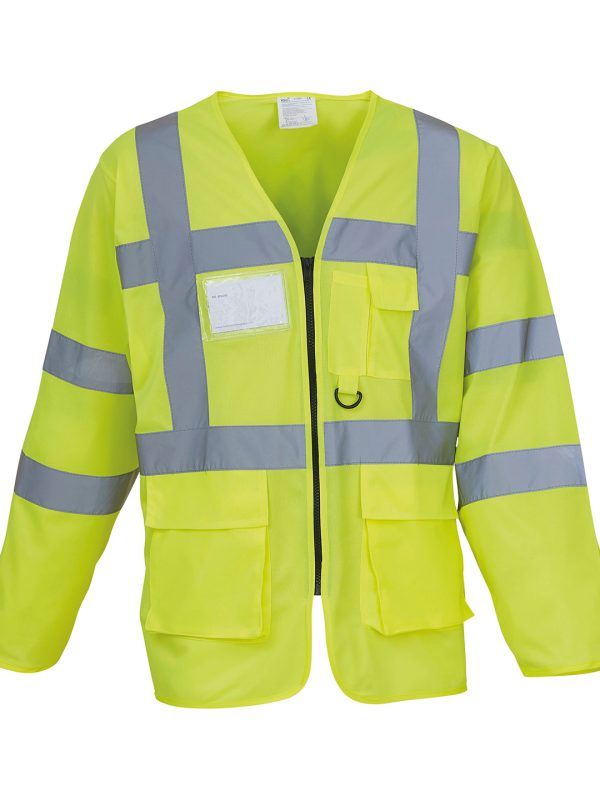 Hi-vis executive long sleeve waistcoat (HVJ800)