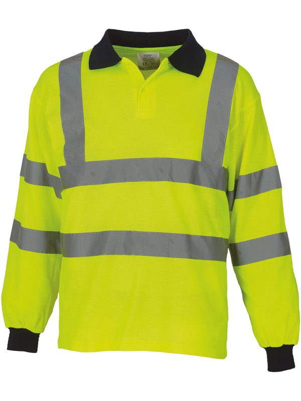 Hi-vis long sleeve polo (HVJ310)