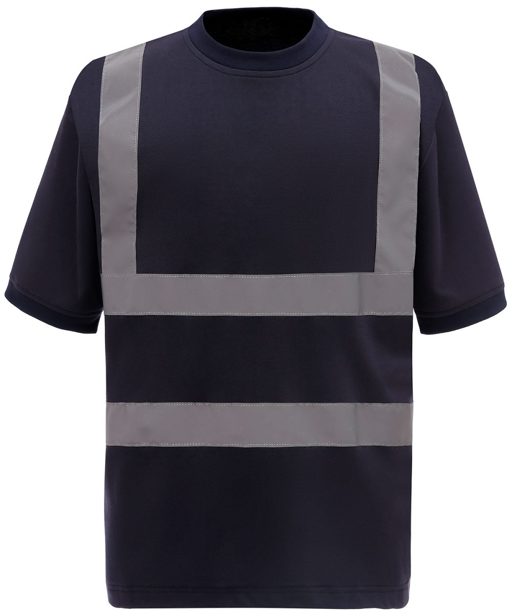 Navy Hi-vis short sleeve t-shirt (HVJ410)