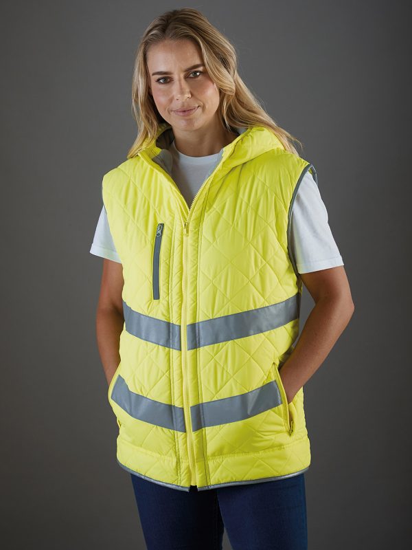 Hi-vis Kensington hooded gilet (HV007)