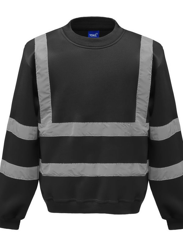 Black Hi-vis sweatshirt (HVJ510)