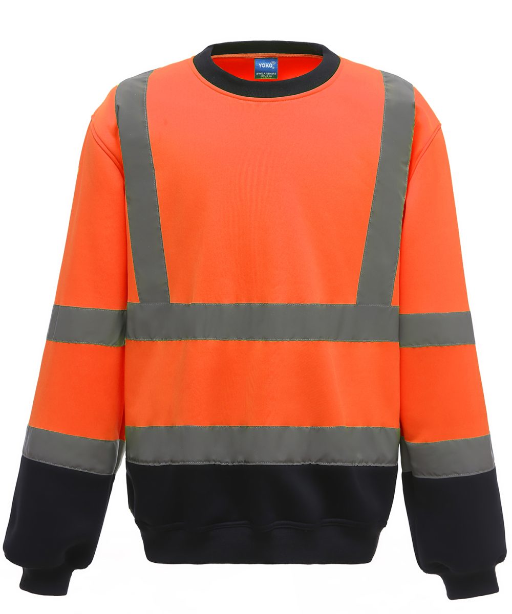 Orange/Navy Hi-vis sweatshirt (HVJ510)