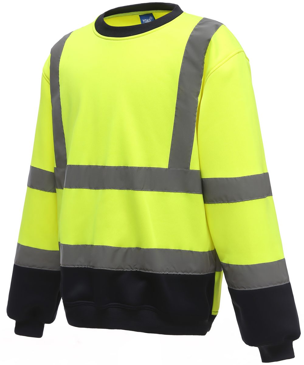 Yellow/Navy Hi-vis sweatshirt (HVJ510)