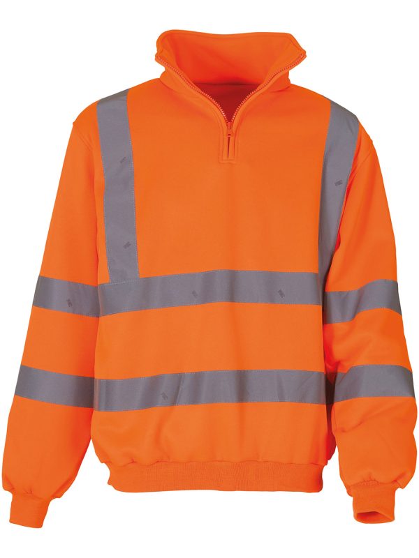 Hi-vis ¼ zip sweatshirt (HVK06)