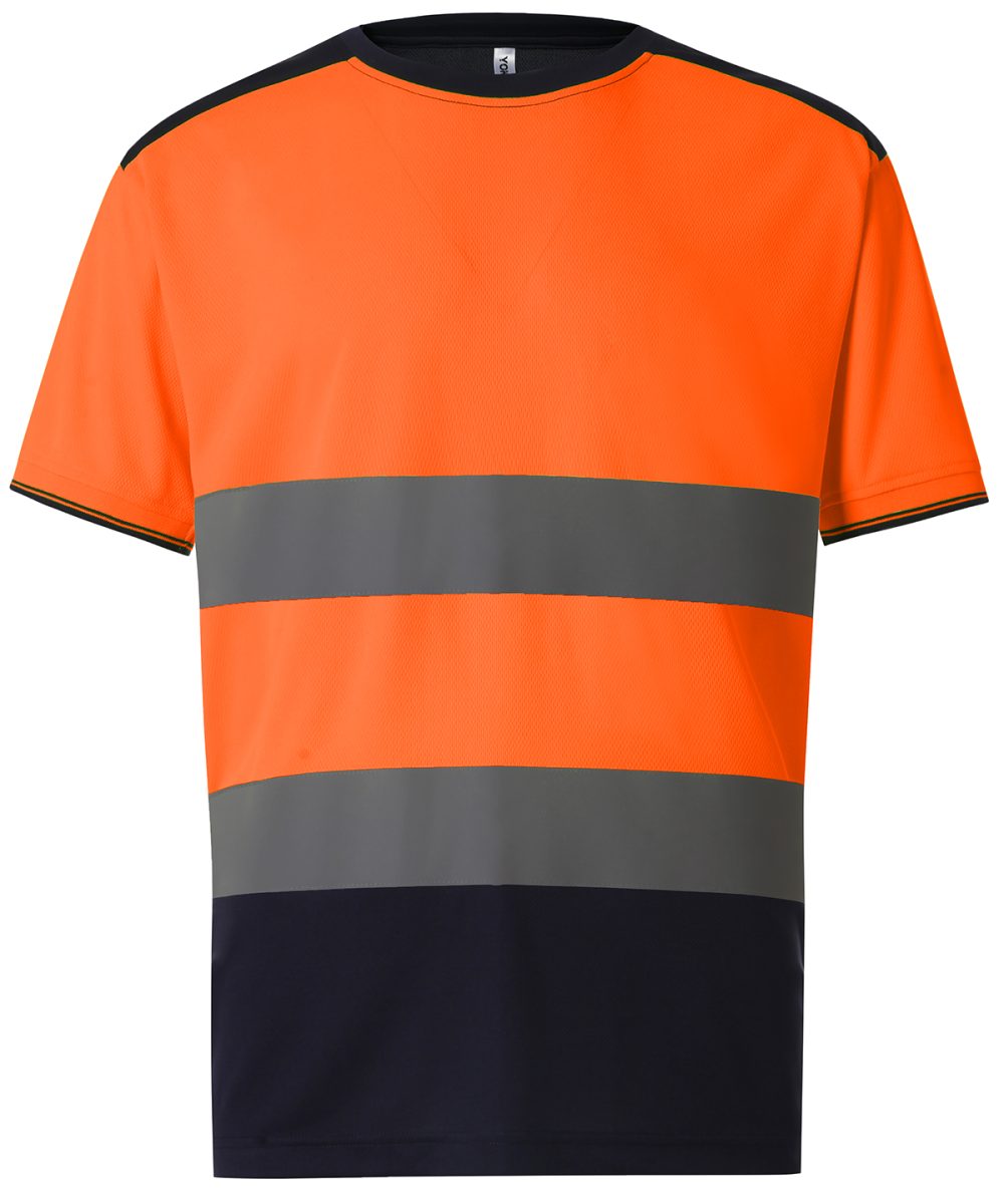 Orange/Navy Hi-vis two-tone t-shirt (HVJ400)