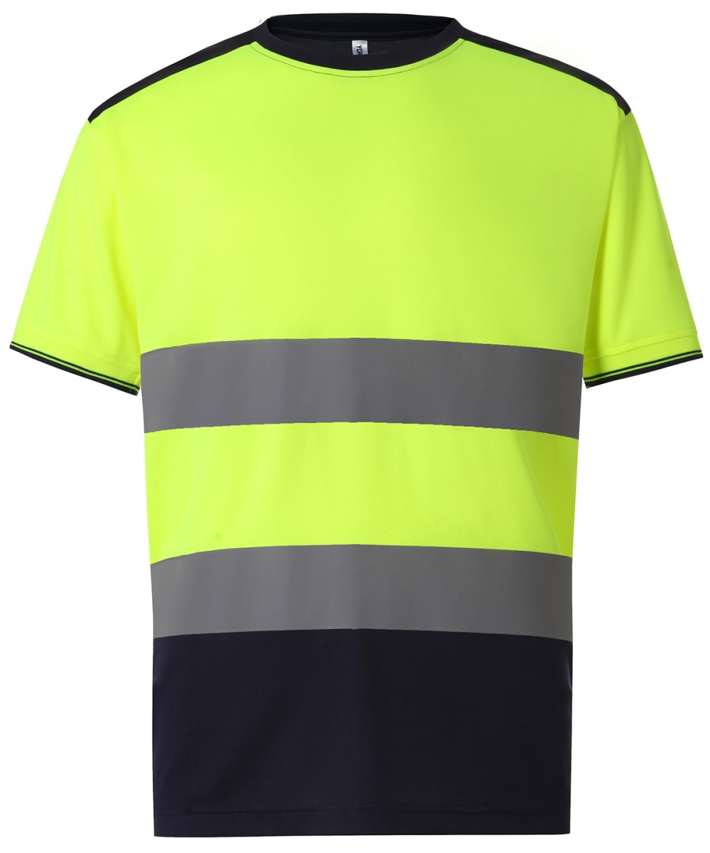 Yellow/Navy Hi-vis two-tone t-shirt (HVJ400)