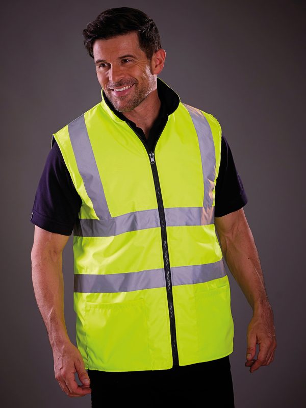 Hi-vis reversible fleece bodywarmer (HV008F)